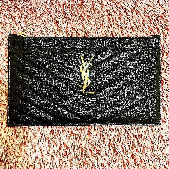 Yves Saint Laurent Handbags - HP🎉NWT YSL Monogram Chevron Quilted Clutch bag